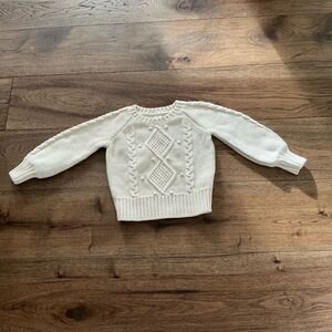 GAP Cream Textured Knit Sweater